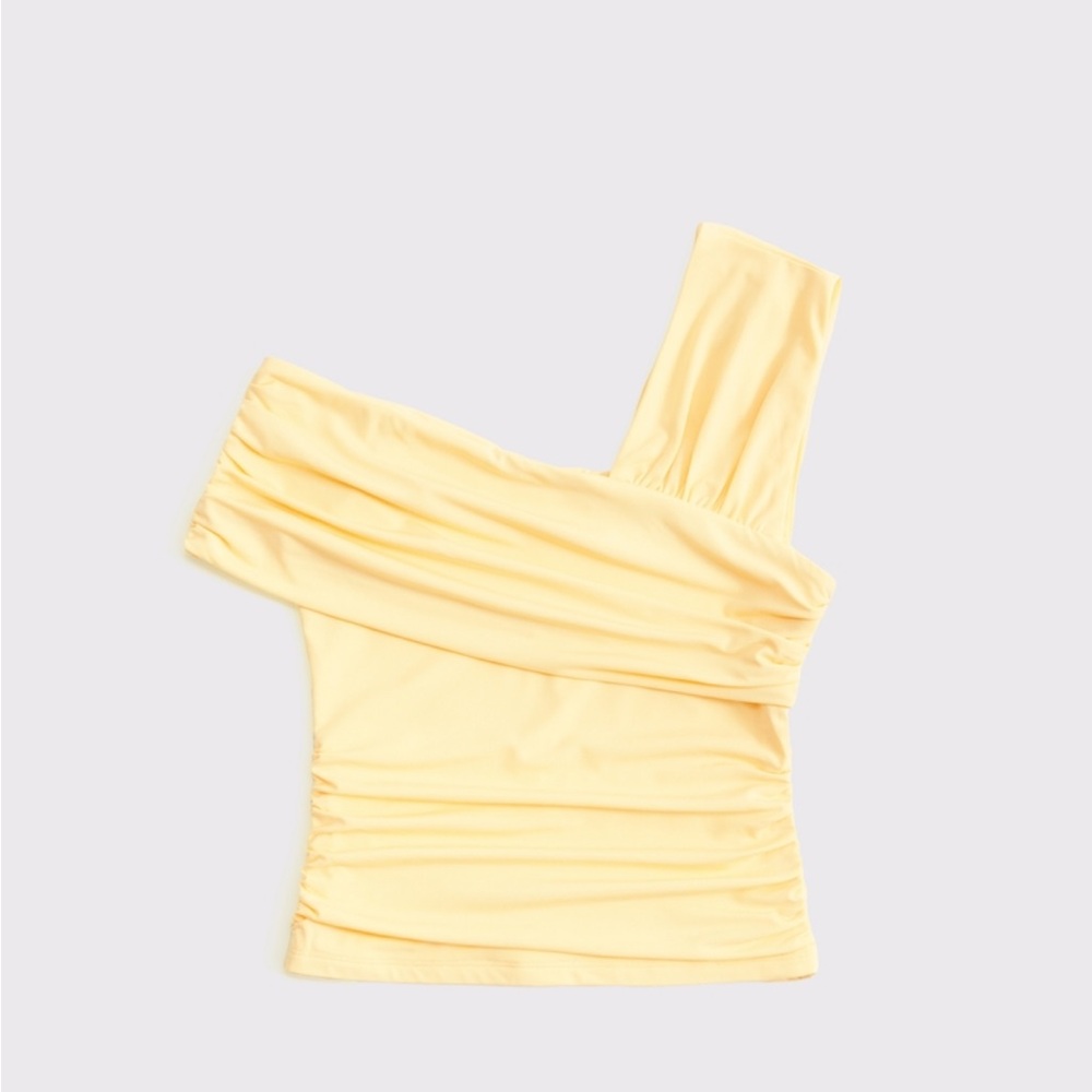 Abercrombie & Fitch Yellow One-Shoulder Tank Top